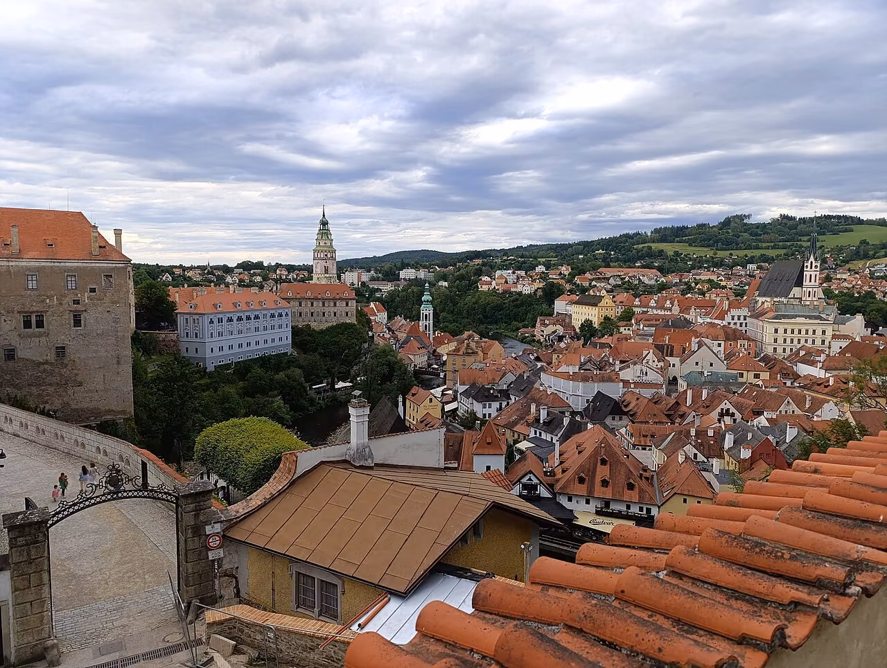 Český Krumlov şehrinden bir görünüm, Çek Cumhuriyeti