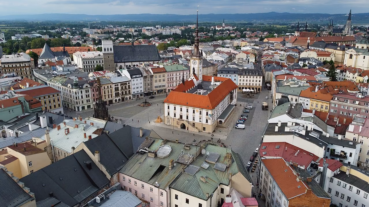 Olomouc şehrinden bir görünüm, Çek Cumhuriyeti