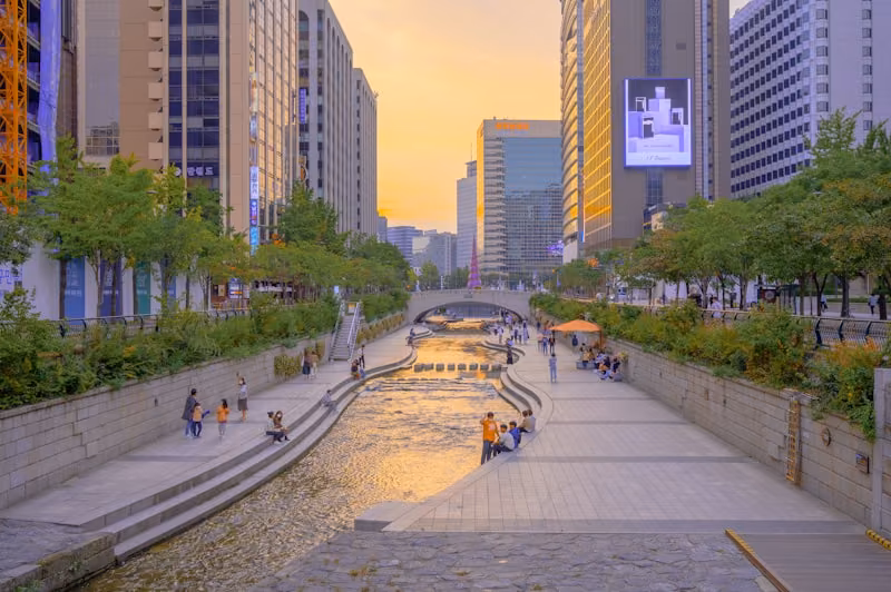 Incheon şehrinden bir görünüm, Güney Kore